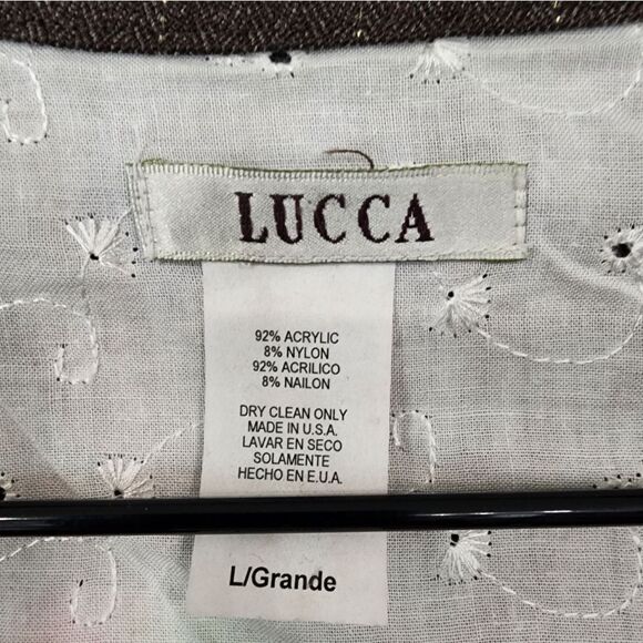 Lucca  Distressed Embroidered Herringbone Pinstripe Jacket - Picture 5 of 11